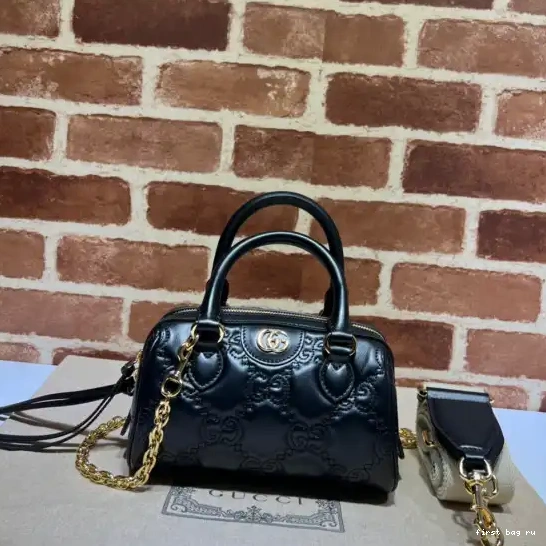 First bag ru bag GG handle top leather matelassé GUCCI 0628